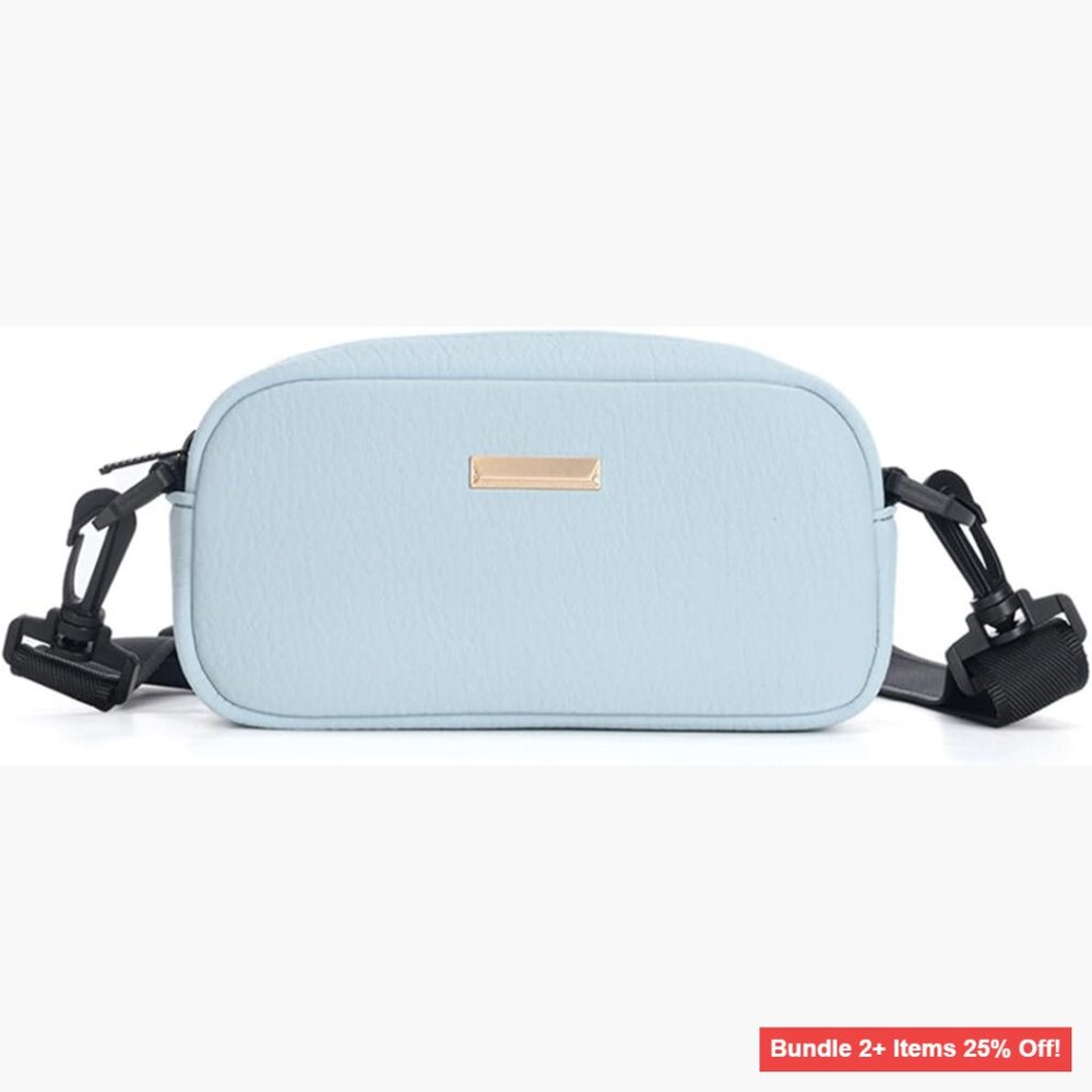 PU Leather Crossbody Bag with Adjustable Strap, Phone Camera Purse